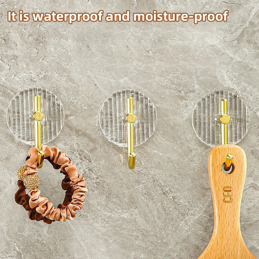 Luxury Wall Hook Self Adhesive Bathroom Kitchen Hooks Strong Adhesive Door Hook