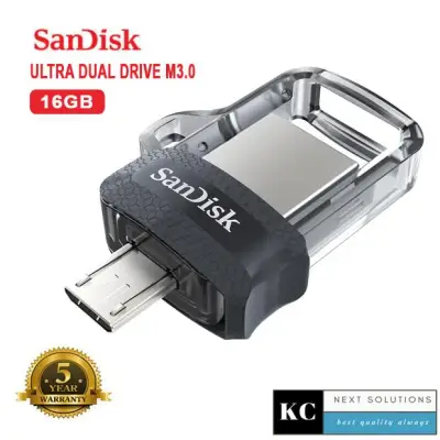 SanDisk Ultra Dual Drive 16GB / 32GB / 64GB /128GB / 256GB m3.0 OTG USB Flash Drive for Android & Computers