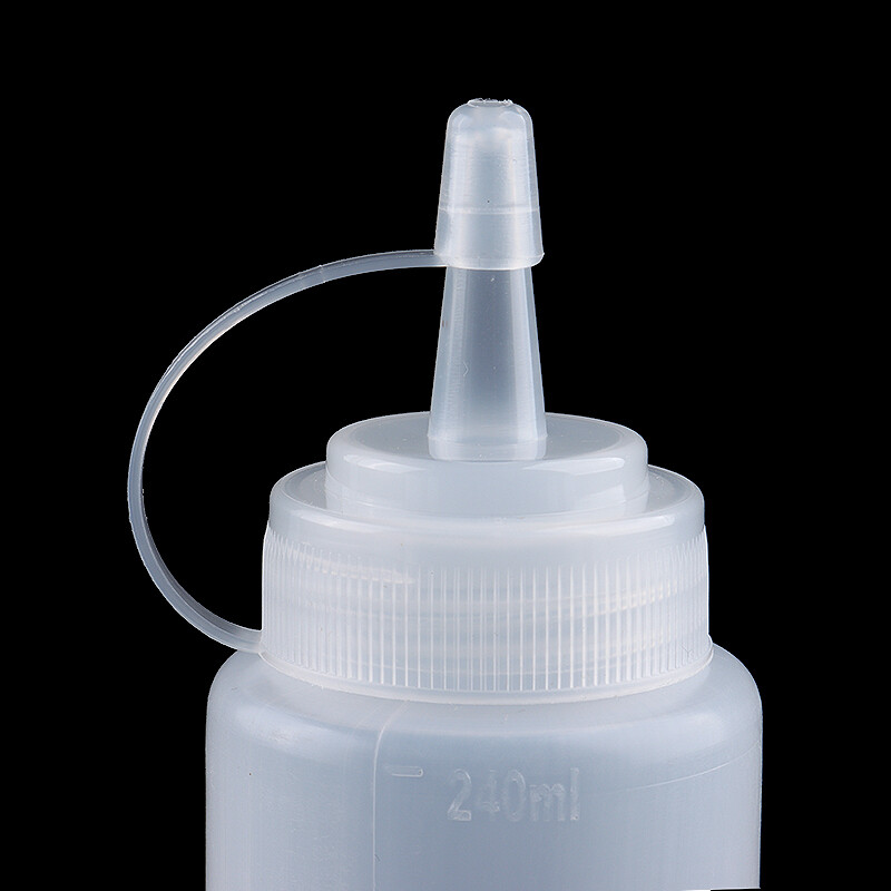 BOKALI 5PCS Plastic Clear Squeeze Squeezy Sauce Bottle Dispenser Bottles kitchen Tool