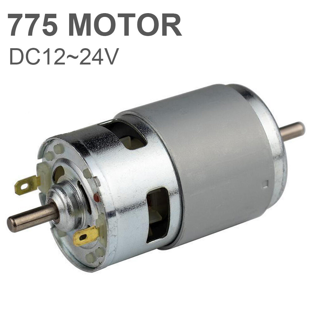 775 dc motor 12v 24v double output shaft micro motor double ball bearing