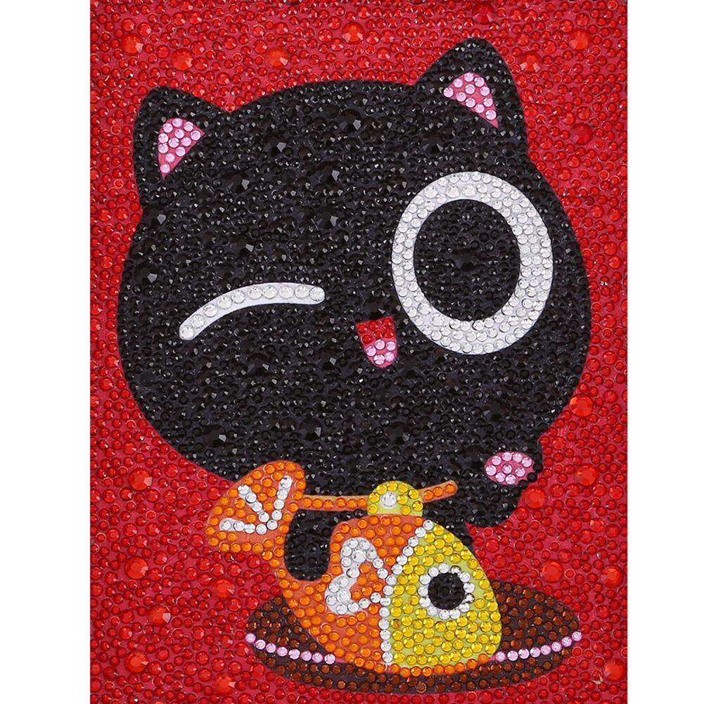 5D DIY Full Drill Diamond Painting Black Cat Cross Stitch Embroidery Mosaic Gift
