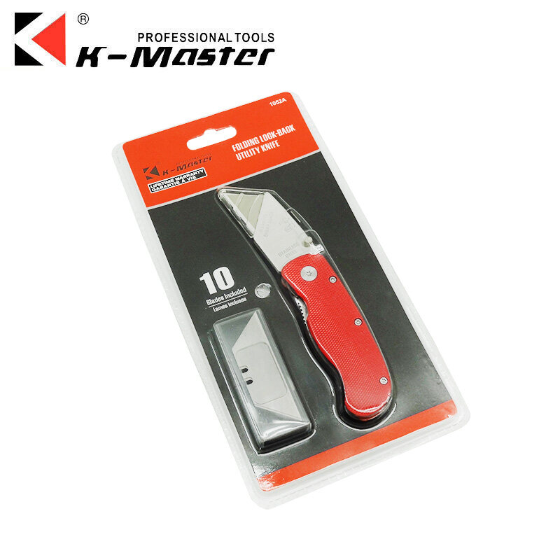 Kmart heavyduty allmetal stainless steel folding utility knife large