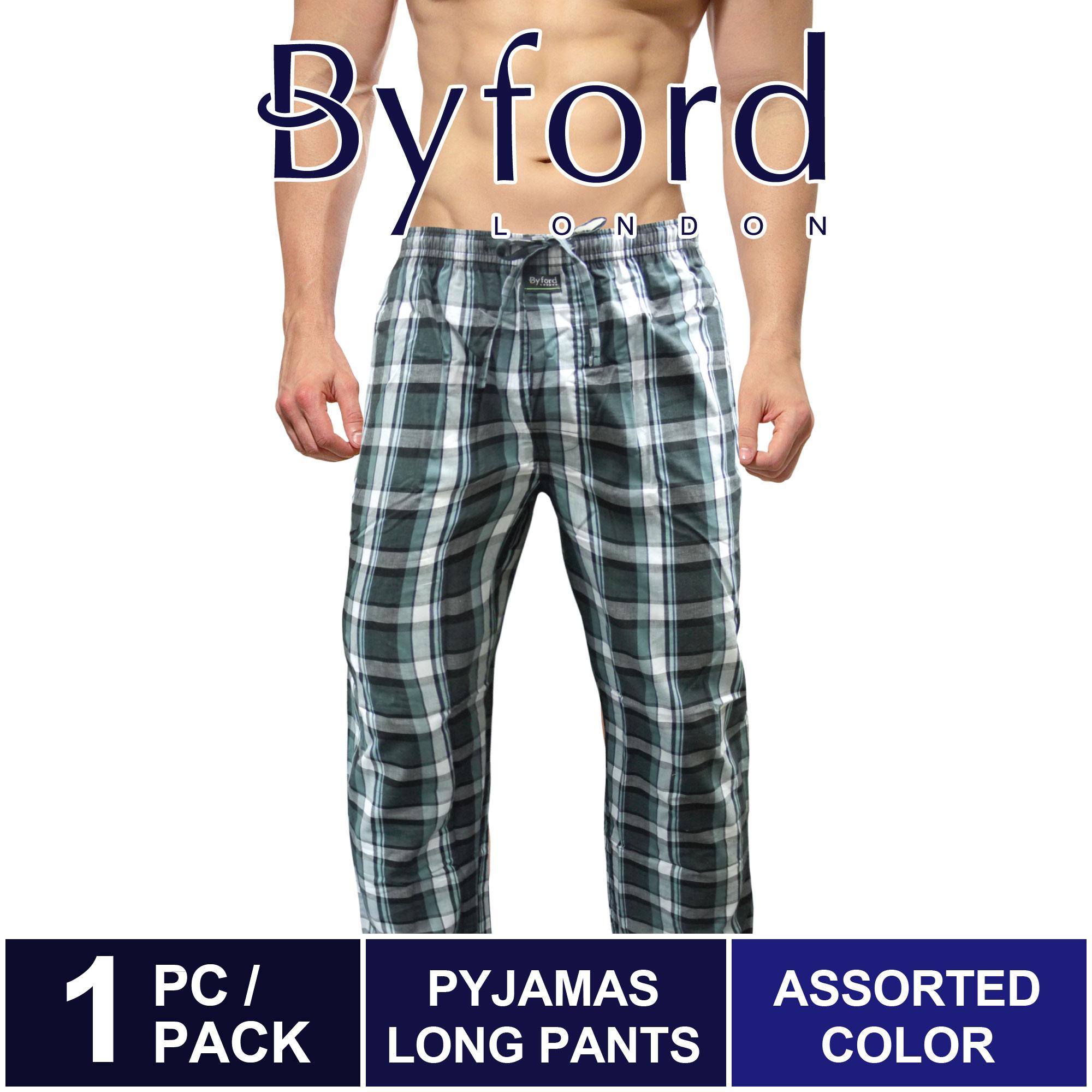 Byford Woven Checks Pyjamas Long Pants 