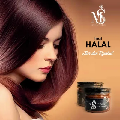 Inai Rambut Halal Hair Henna Natural Hair Colouring