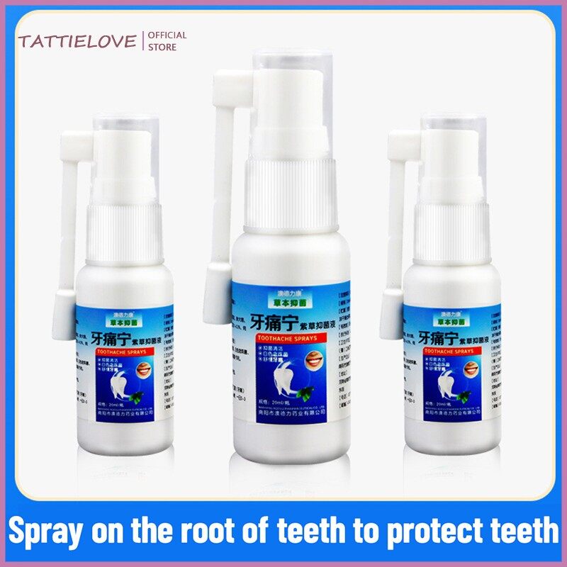 Tattielove 20ml Toothache Pain Relief Sprays Teeth Care Sprays Tooth Pain Prevent Remove