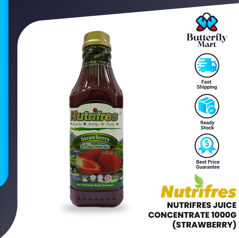Nutrifres Juice Concentrate 1000g (Strawberry) Fruit Juice Cordial