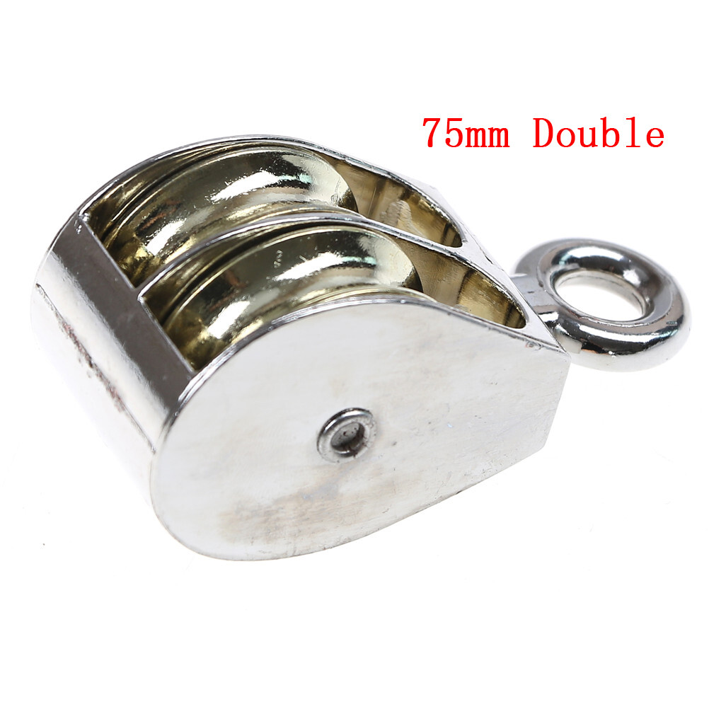 CHUA 36/52/75mm Metal sheave zinc alloy pulley mini single/double pulley for diy