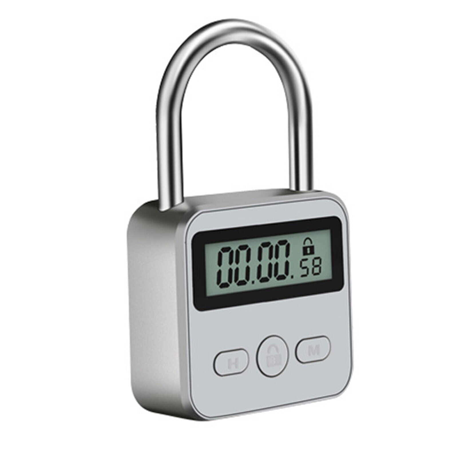 Smart Time Lock LCD Display Time Lock Multifunction Travel Electronic Timer, Waterproof USB Rechargeable Temporary Timer Padlock