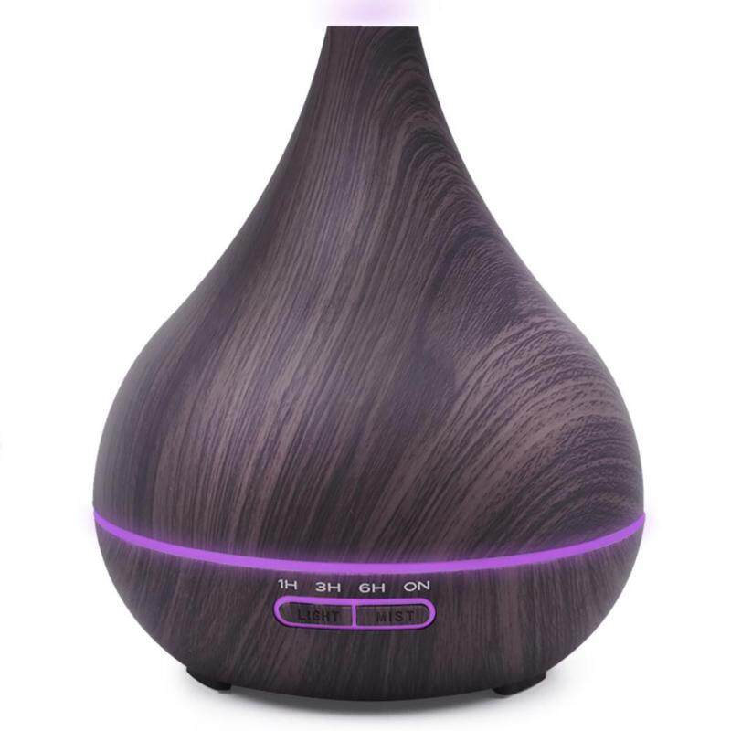 400ml Wood Grain 7 Colors Ultrasonic Timer Air Humidifier Aroma Diffuser Singapore