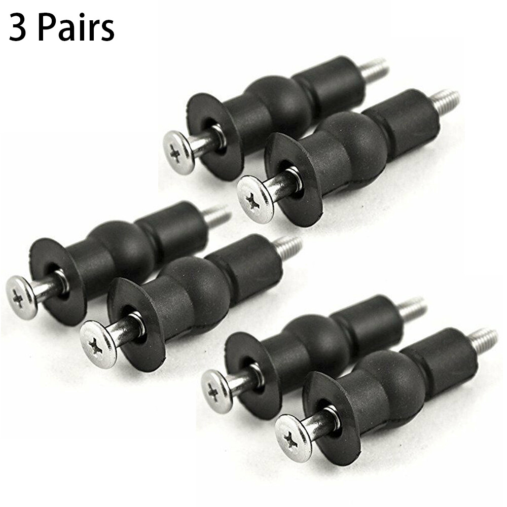 3 Pairs Of Top Fix Screw Rubber Bung For Top Fix Fitting Toilet Seats Durable