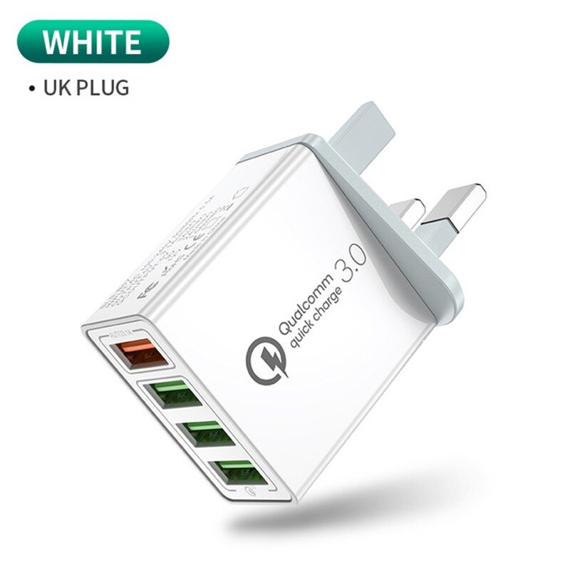 QC3.0 Charger 3.1A Fast Charging Adapter 4 Port USB Quick Charge Plug_voghion.com