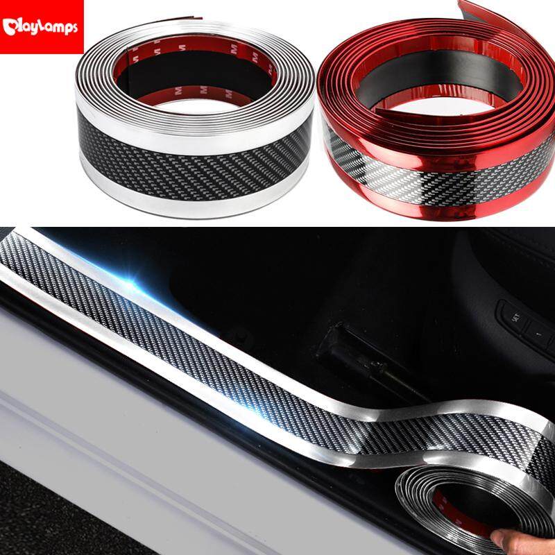 Car 3CM*1M Carbon Fiber Rubber Edge Guard Strip Door Sill Protector Accessories