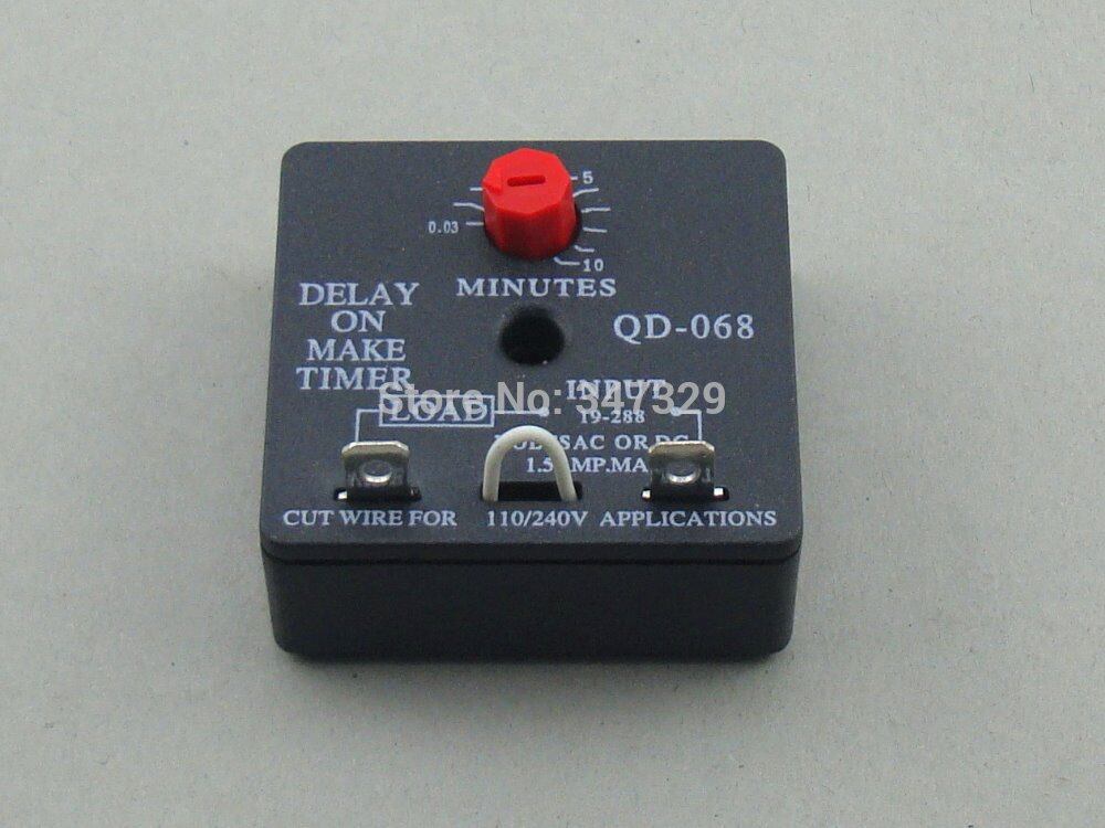 Time Delay Relay Qd-068 Delay On Make Timer With 0.03~10minutes Adjustable Delay  Universal 19~288vac Fits Adm-2  Td69  Icm102