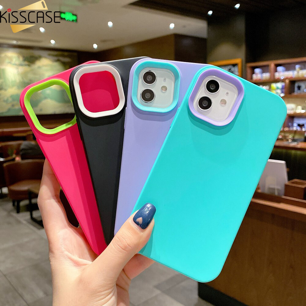 Kisscase for iphone 13 pro max/13 pro/13 iphone 12 pro max/12 pro/12 iphone 11 pro max/11 pro/11 matte phone case soft silicone shockproof back cover