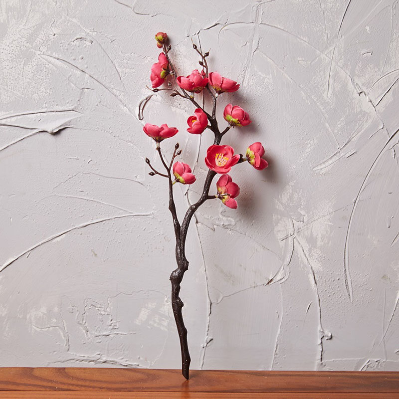 Houseeker Artificial Plum Cherry Blossoms Silk Flores Sakura  Flowers Branches Home Table Living Room Decor Diy Holiday Wedding Decoration