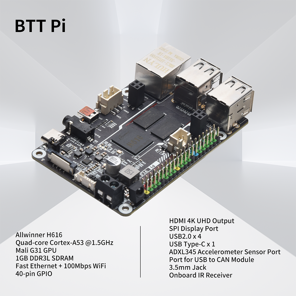 BIGTREETECH BTT PI V1.2 Quad Core Processor With 2.4G Wifi 40Pin GPIO VS Raspberry PI For Klipper I3 Corexy 3D Printer Diy User