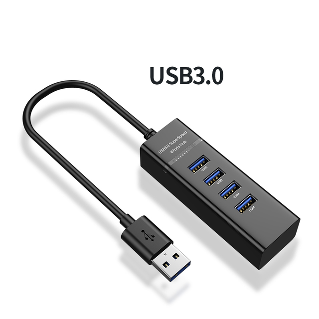 Kiprun usb hub 4-port usb 3.0 high-speed usb splitter for hard drives usb flash drive mouse keyboard extend adapter laptops usb hub for desktop pc mac laptop notebook