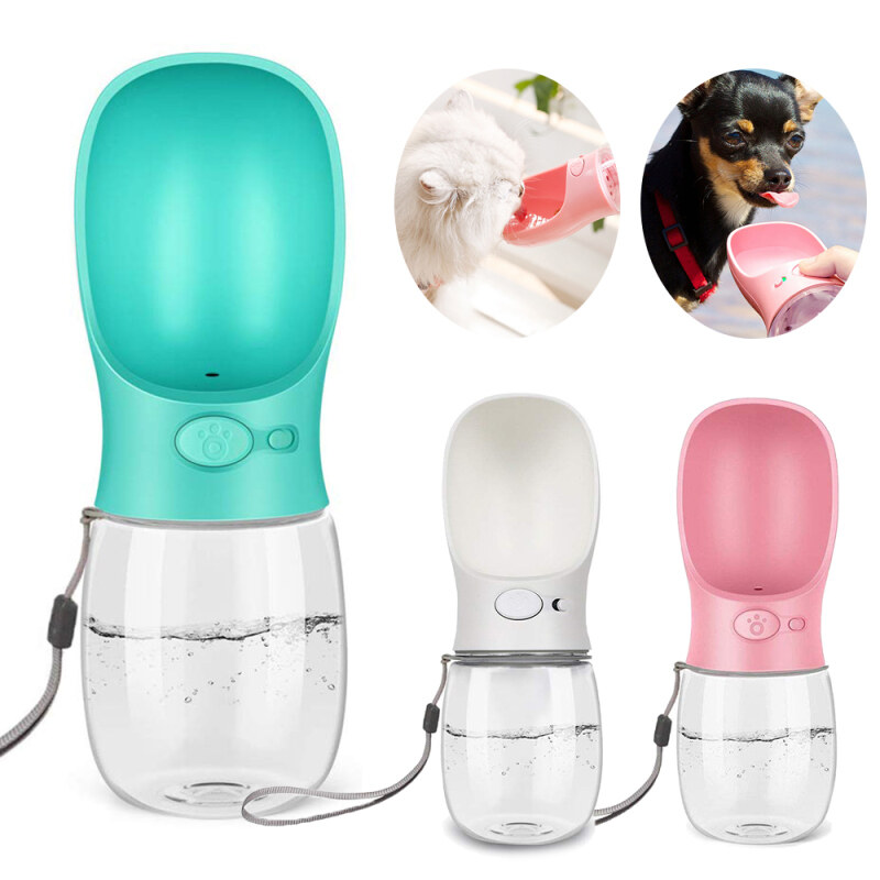 350ML Pet Nước Nóng Lạnh Chó Di Động Mèo Du Lịch Uống Chai Màu Xanh