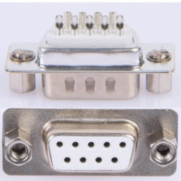 9 Way Panel Mount D-sub Connector Socket RS232 RS485 DB9-Female DB9 ...