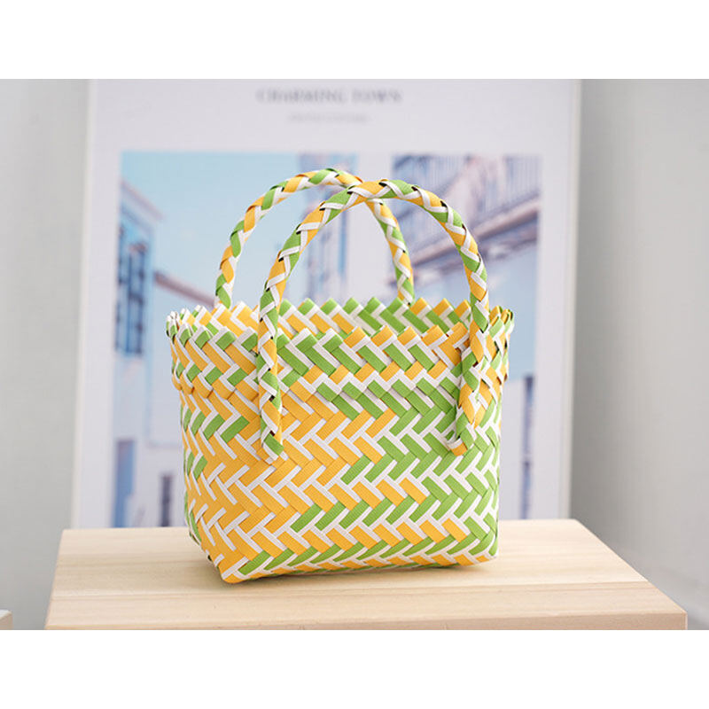 C&K children's handbag color matching Fashion Woven Totes