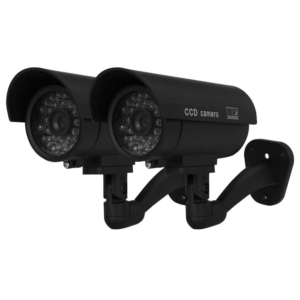 Outdoor CCTV Camera Waterproof Wireless Surveillance Dummy Fake CCTV Security Camera with LED Flash