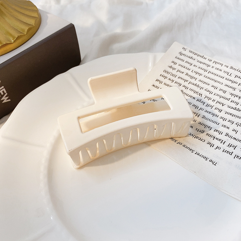 [ACC]INS Korea Square Hair Clamps Large Hair Claw Transparent Shark Clip Headdress