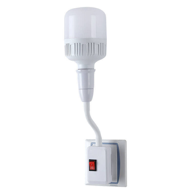 Huazu   LED Energy-saving Light Bulb Bedside Lamp Wall Lamp Socket Plug-in with Switch Bedroom Super Bright Lighting Night Light
