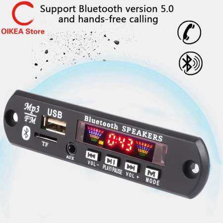 OIKEA 12 V MP3 ถอดรหัสโมดูลบลูทูธ MP3 ถอดรหัส MP3 ถอดรหัสบลูทูธ 5.0 APE FLAC USB/SD/ MMC 4 สีแว่นตาขยายเครื่องเสียงรถ Home Audio