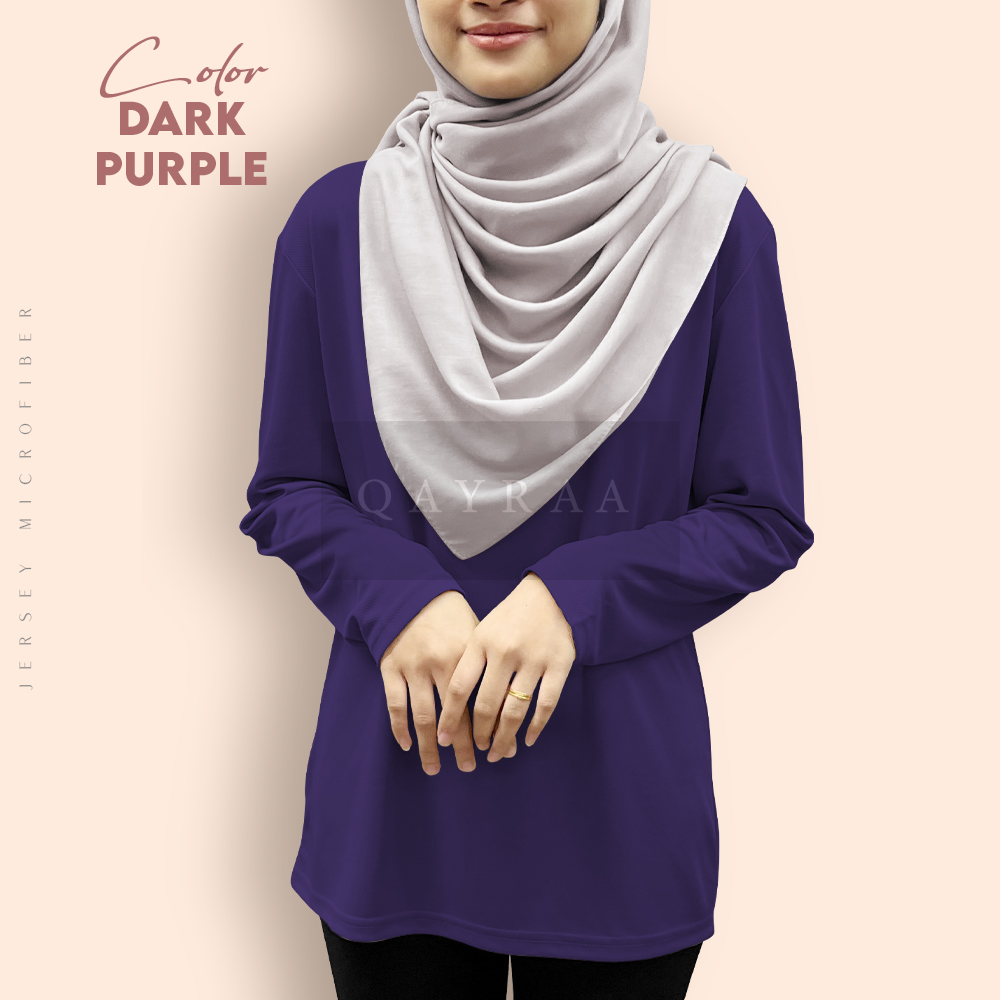 𝐐𝐀𝐘𝐑𝐀𝐀 Jersey Plain Microfiber Long Sleeve Roun Neck [ Part 2 ] | Lazada