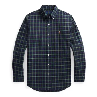 polo ralph lauren classic fit plaid oxford shirt