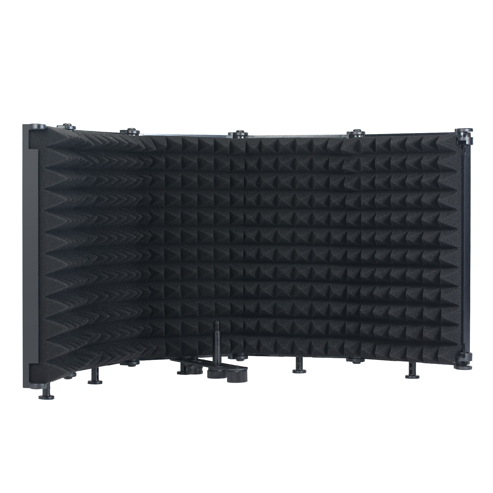 BO YIN Microphone Isolation Shield 5-Panel Wind Screen for Recording Studio Foldable High-Density Absorbing Sponge
