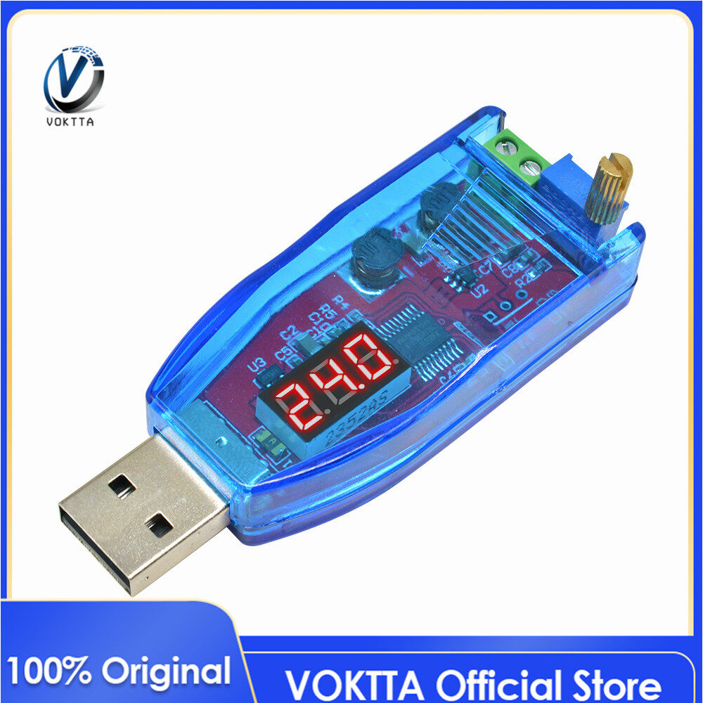 Original voktta dc 5v to 1-24v dc-dc adjustable potentiometer usb boost buck step up down converter voltage power supply regulator module