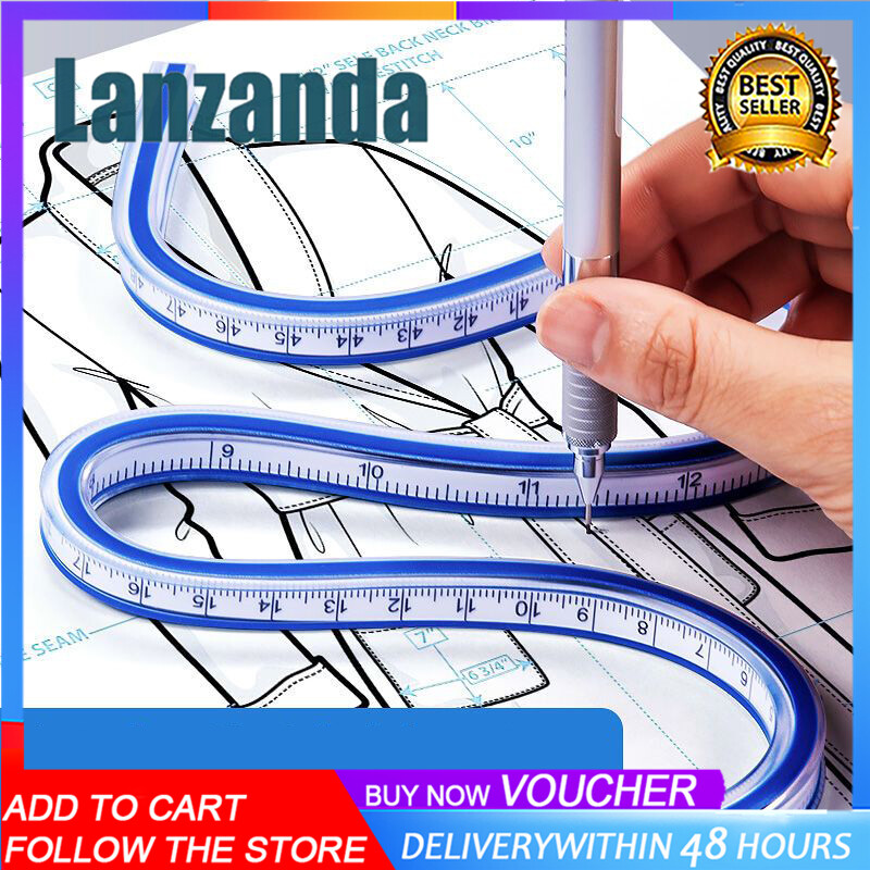 New -Ruler, Flexible Curve Ruler, 60CM Ruler, Rulers for Drawing and Sewing, Curve Ruler, Curved Ruler, Bendable Ruler, Flexible Curve Template, Flexi Curve, Flexible Ruler for Engineering