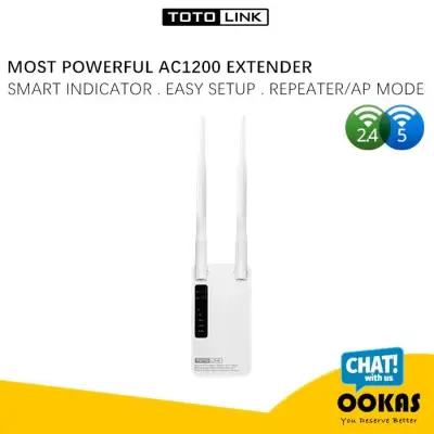Totolink High Power EX1200M 2x5dBi AC1200 Mimo Wireless Wifi Range Extender/Repeater/AP Mode