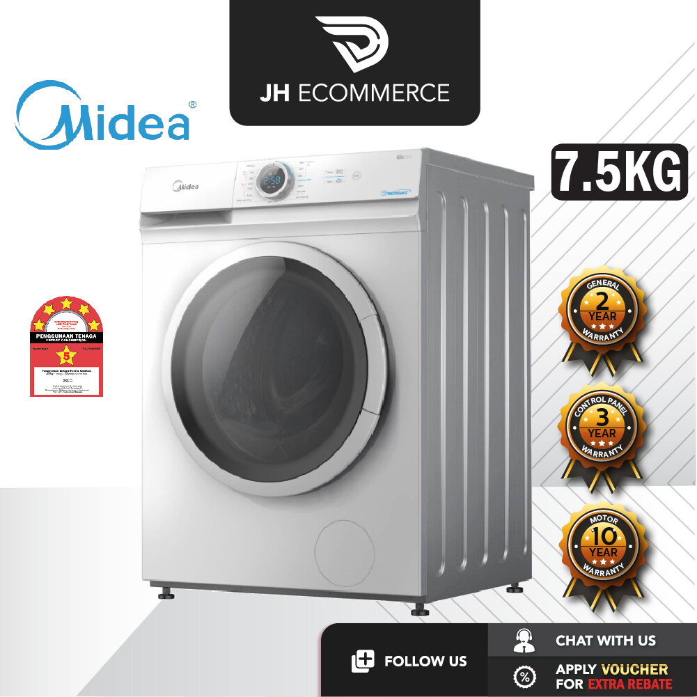 Midea 7.5kg Non-inverter Front Load Washer Mf100w75 