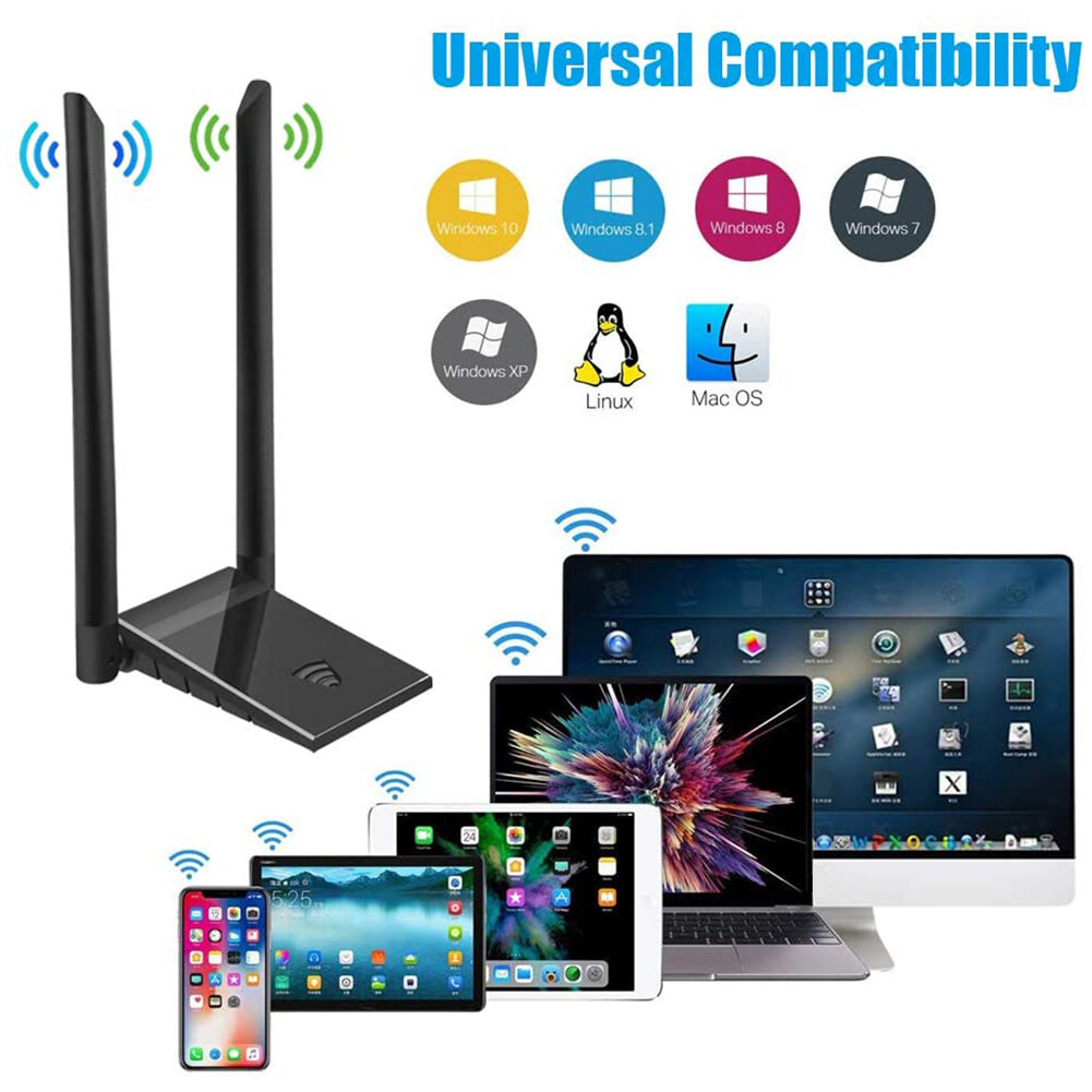 Bộ Chuyển Đổi WiFi USB 3.0 Card Mạng Không Dây Băng Tần Kép AC1200 Đối Với Máy Tính PC