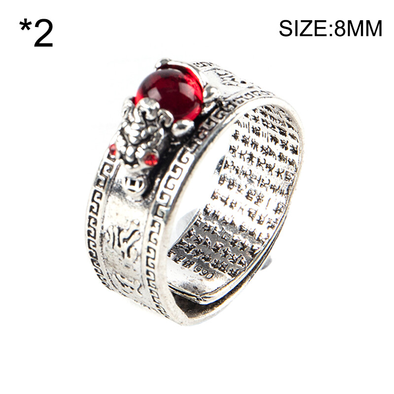 NEW ARRIVAL Chinese Feng Shui Pixiu Ring Plated Heart Sutra Amulet Protection Wealth Lucky