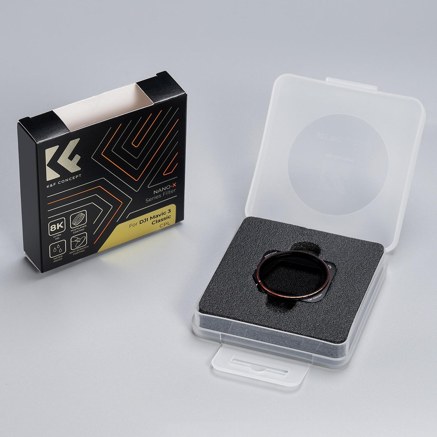 K&F Concept CPL Filter For DJI Mavic 3 Classic With 28 Layers Of Nano-Coating Anti-Reflection Green Film Waterproof