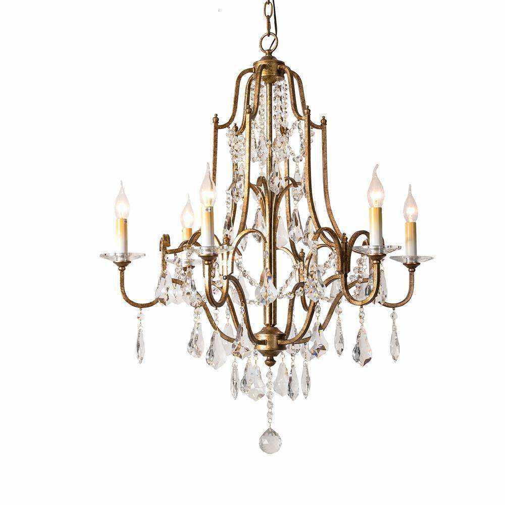 Luxury Vintage E14 K9 Crystal Ancient Gold Led Chandelier Luxury Vintage E14 K9 Crystal Ancient