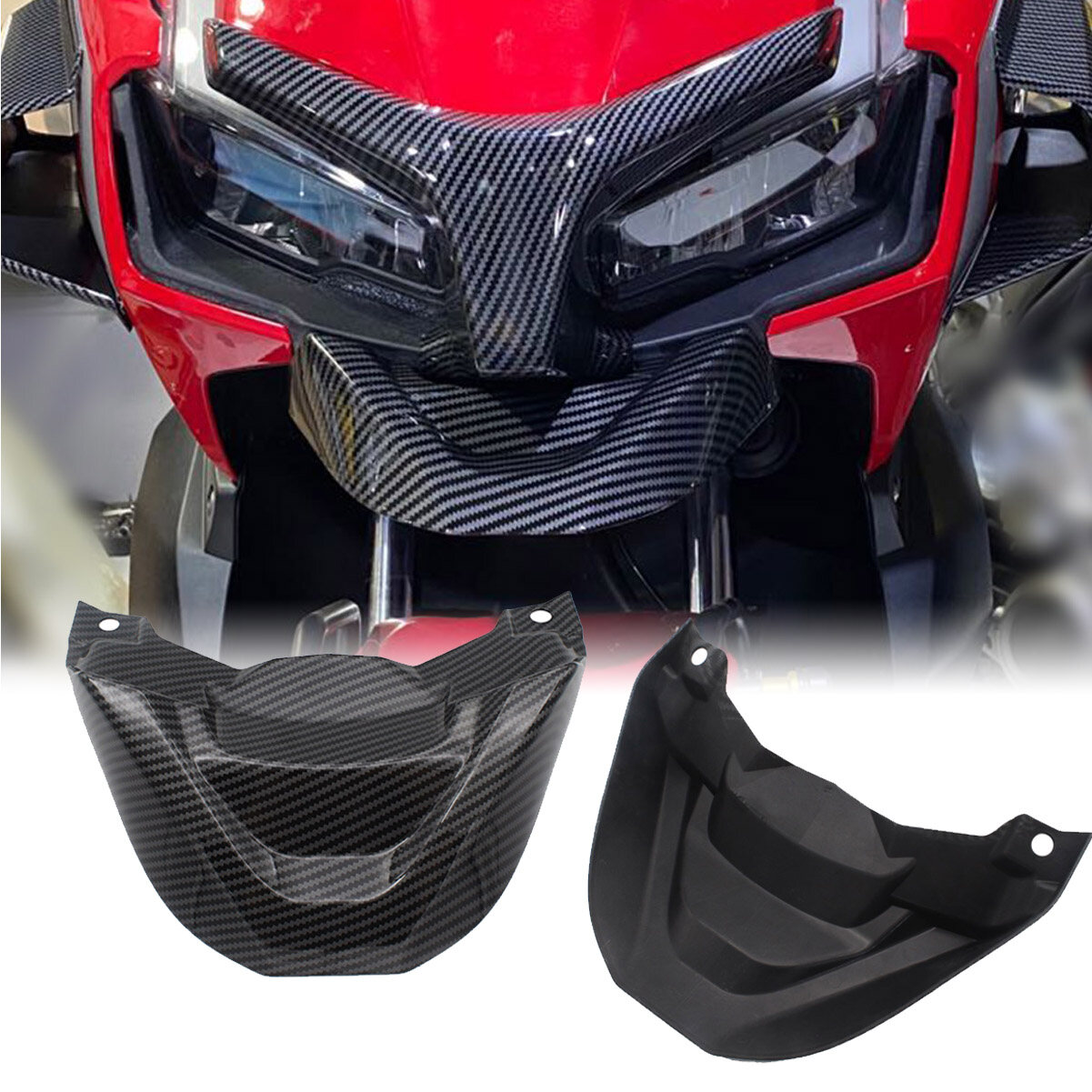 Semspeed 1 pcs new motorcycle front head light lower beak cover fairing decoration for honda adv150 adv 150 2019 2020 2021 2022 2023