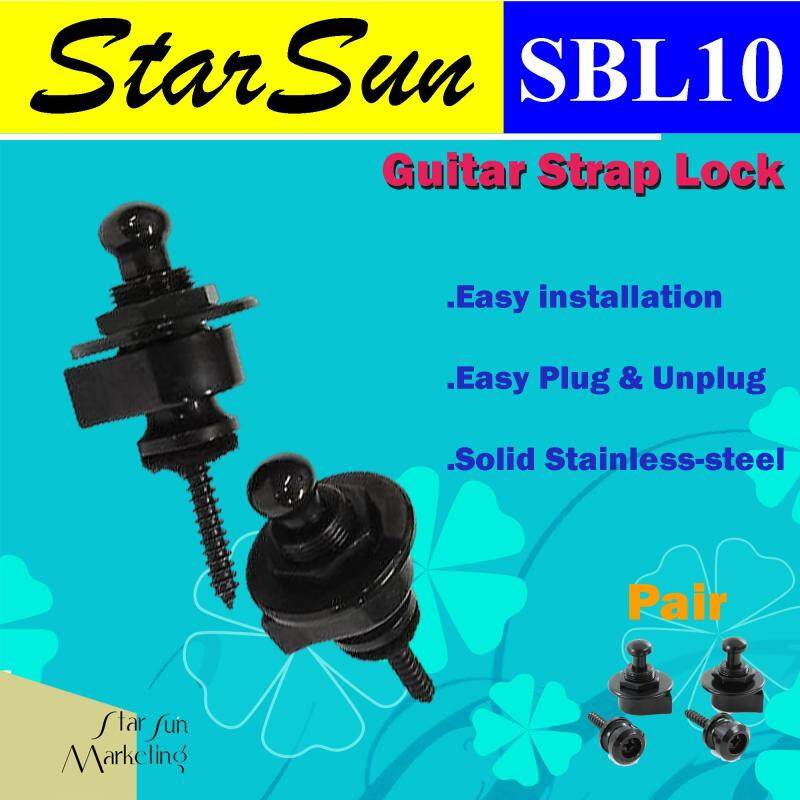 2PCS Chrome Guitar Bass Strap Locks for Guitar Malaysia