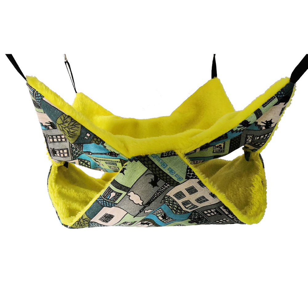 Warm Double Layer Hammock Hanging Plush Sleeping Bag for Squirrel Sugar Glider