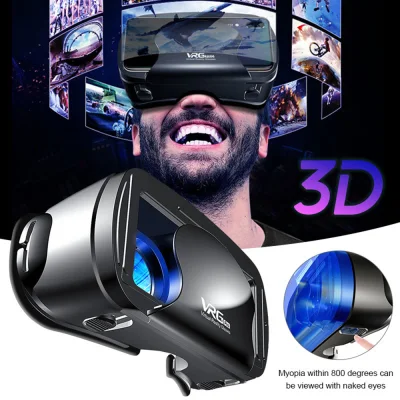 【COD+Ready Stock】VRG Pro 3D VR glasses virtual reality full-screen visual wide-angle VR glasses, suitable for 5-7 inch smartphone glasses devices