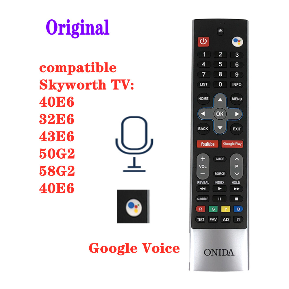 For coocaa  Skyworth 40E6 32E6 43E6 50G2 58G2 40E6 4K Android TV NEW Original Remote control HOF19H705GPD10 58UIC Skyworth Google Voice Fernbedienung