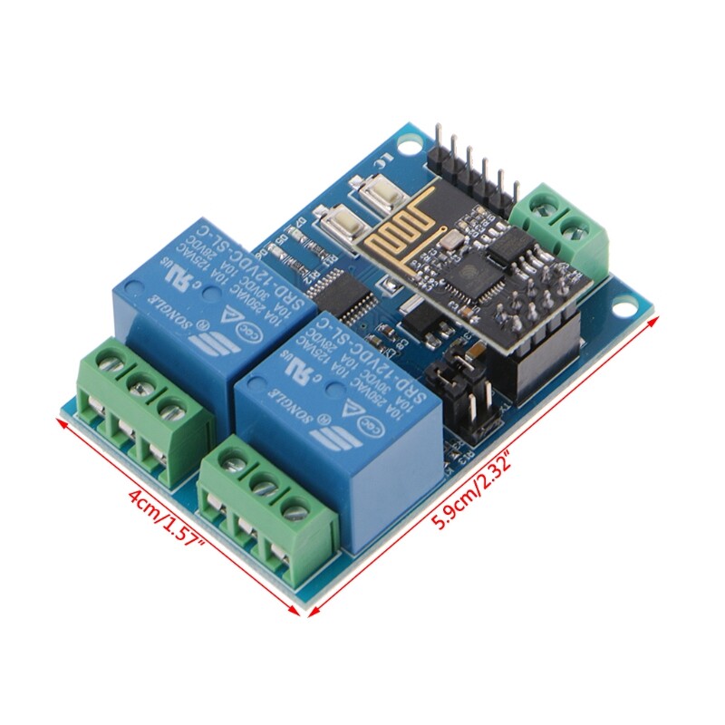 Mô-đun Rơle WIFI, Bộ Điều Khiển Ứng Dụng ESP8266 IOT, 2-Kênh Dành Cho Nhà Thông Minh 12V