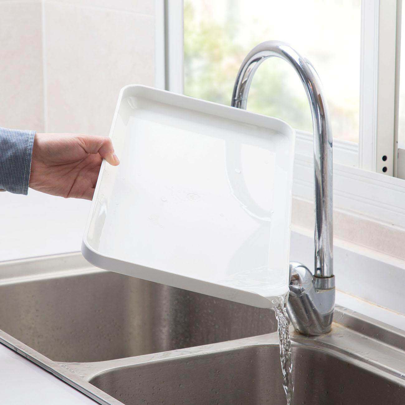 Khay Ráo Nước Hai Lớp Homenhome, Giá Để Trái Cây Bằng Nhựa, Khay Đựng Trà Nhà Bếp