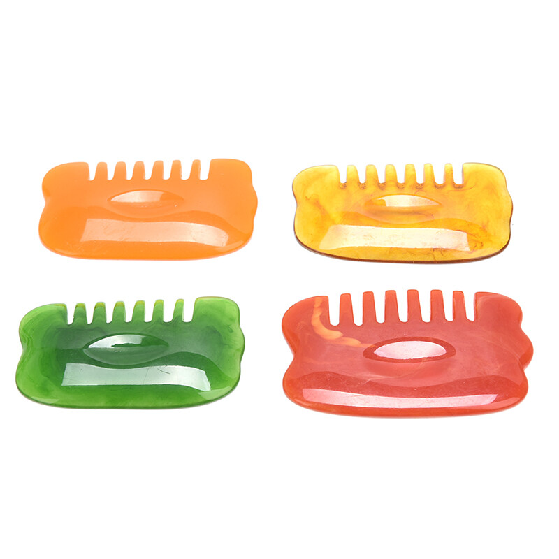 [Buytra] Natural Jade Stone Pressure Guasha Scraper Stone Head Massage Comb Healthy Tools
