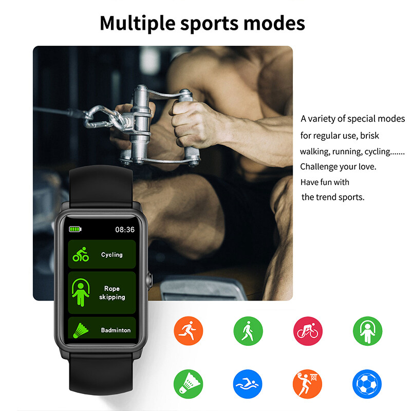 UTELITE H86 Sports Smart Watch 1.57inch Square Screen IP68 Waterproof