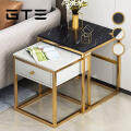 GTE 2 In 1 Modern Nordic Style Simple Small Coffee Tea Side Table Furniture Living Study Bed Room Meja Sisi (H103) - Fulfilled by GTE SHOP