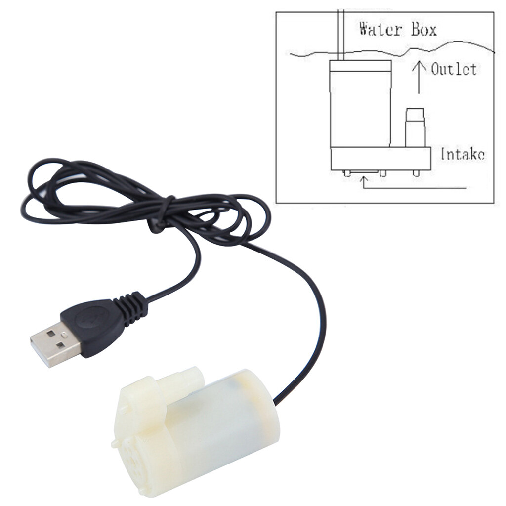Máy bơm nước loại nhỏ DC 5V dùng trong bể cá, bơm được 2-3l/phút - INTL